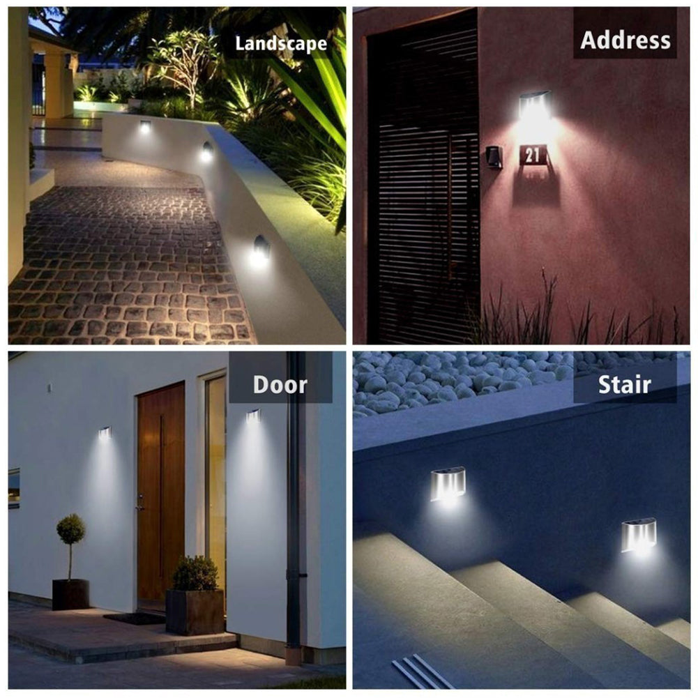 Outdoor Solar Deck Lights Gutter Fence Garden Stairs Step Lamp Waterproof