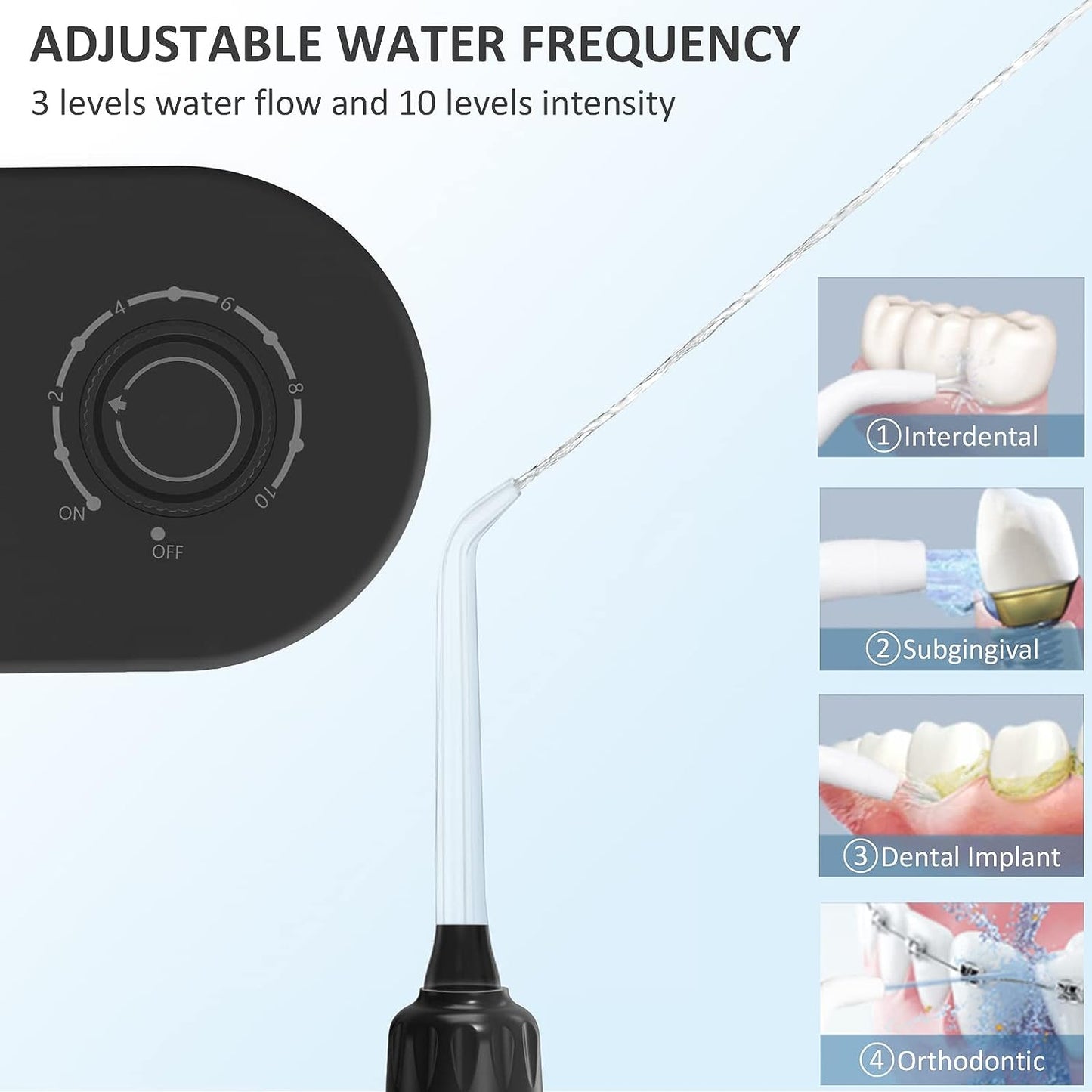 Water Flosser & Ultrasonic Toothbrush Combo - Extra Capacity Electric Water Toothbrush ,7 Jet Tips & 4 Brush Heads, 1000ML Detachable Water Tank, IPX6 Waterproof