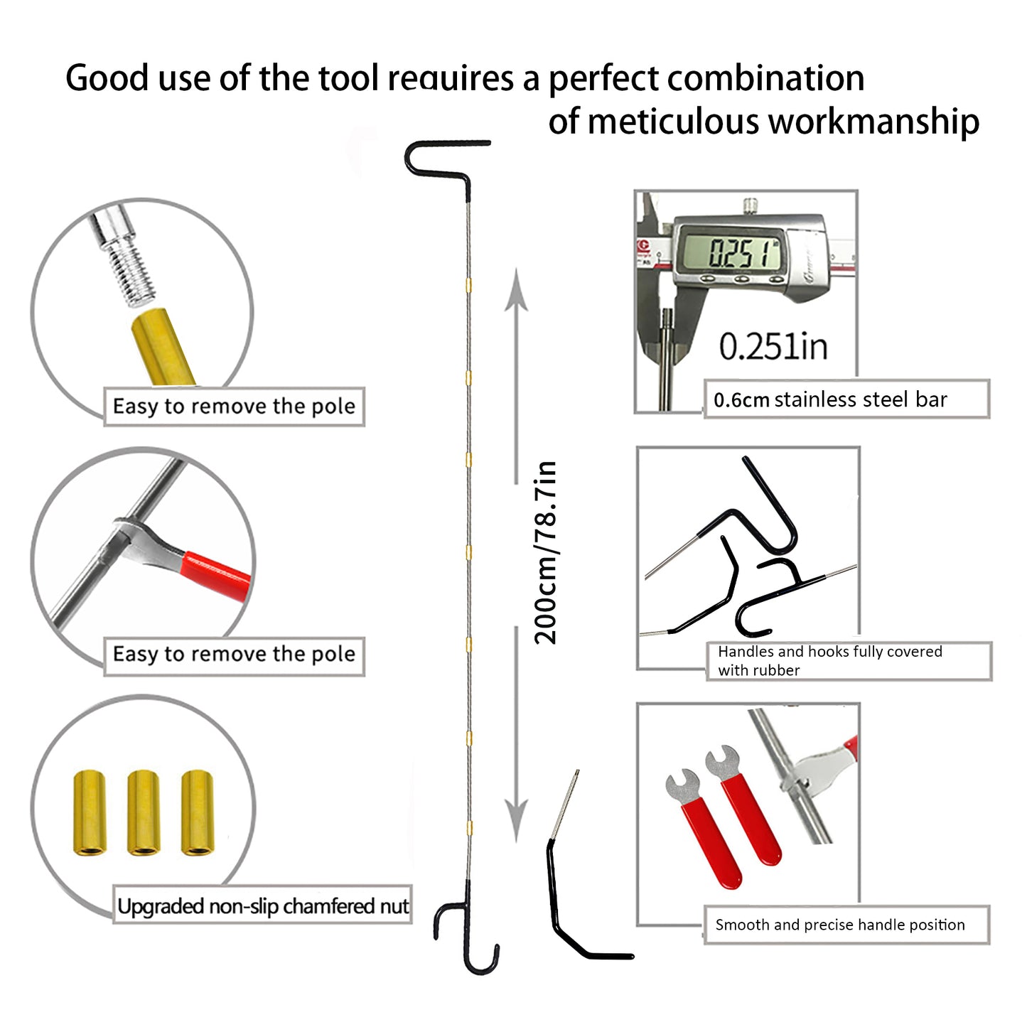 Car emergency use kit, camping lamp maintenance lamp bracket, brake caliper hook, fifth wheel pin puller, multi-functional vehicle maintenance parts bracket, auto parts, outdoor supplies