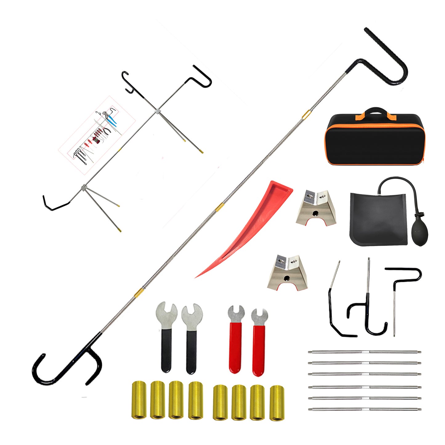 Car emergency use kit, camping lamp maintenance lamp bracket, brake caliper hook, fifth wheel pin puller, multi-functional vehicle maintenance parts bracket, auto parts, outdoor supplies