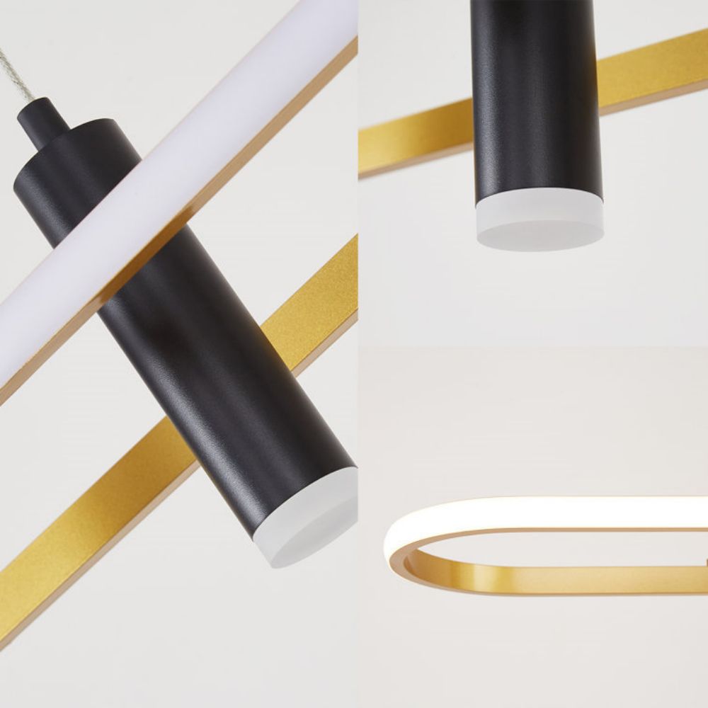 Javeriah 4 - Light Black/Gold Dimmable LED Pendant Light[No Bulb][Unable to ship on weekends, please place orders with caution]