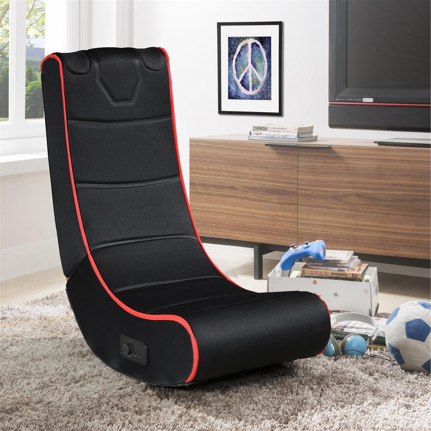 FOLDABLE  GAMING  CHAIR  WITH  ONBOARD  SPEAKERS