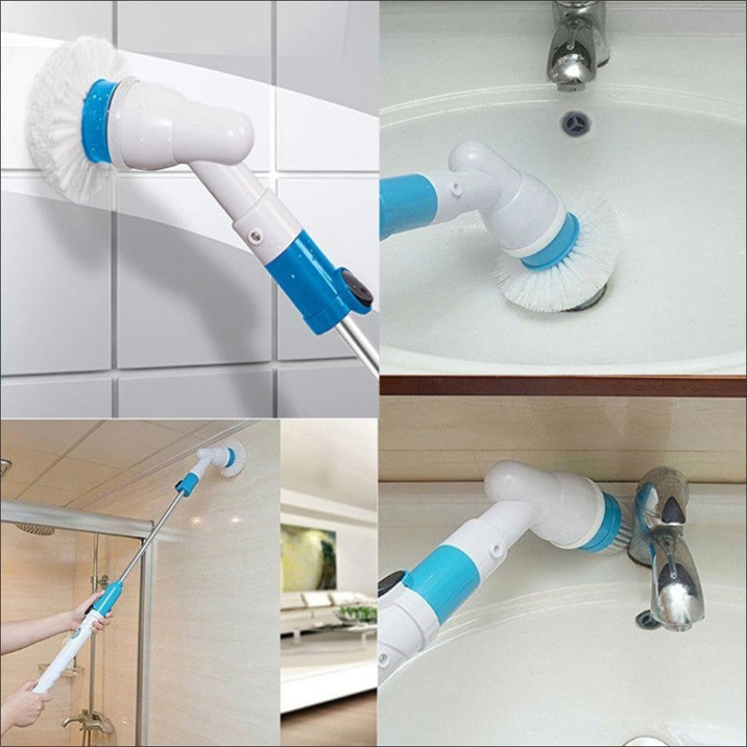 Electric Spin Scrubber, Cordless Bath Tub Power Scrubber With Long Handle & 7 Replaceable Heads, Detachable As Short Handle, Shower Cleaning Brush Household Tools For Tile Floor & Bathroom